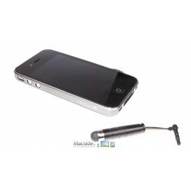 Coque Iphone 4 aluminium Grise 0.5mm avec stylet