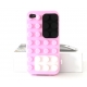 Coque iPhone 4 / 4S Blocs Rose avec blocs noirs